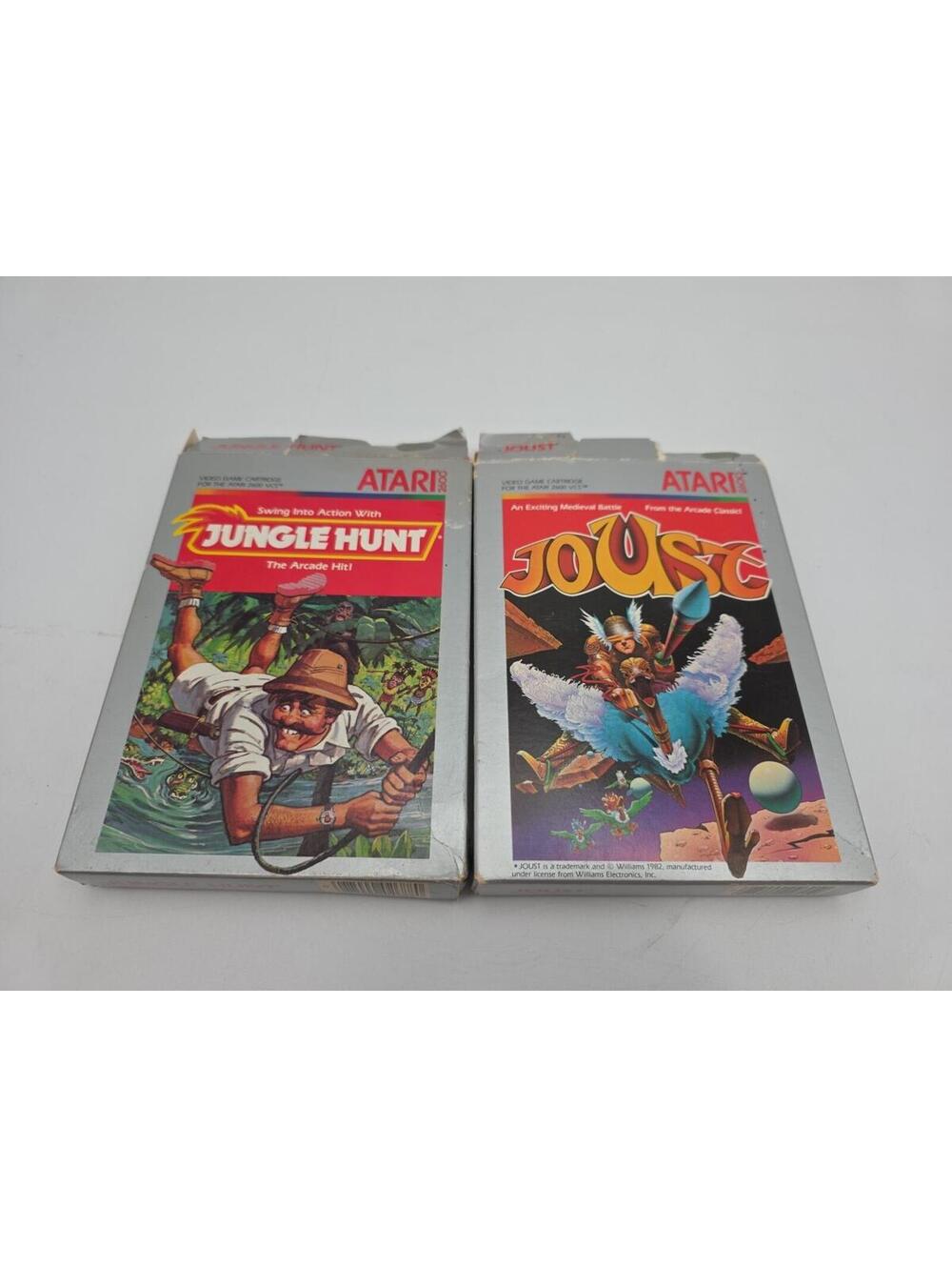 Rare Vtg Lot Of 2 Atari 2600 CIB Games Jungle Hunt & Joust